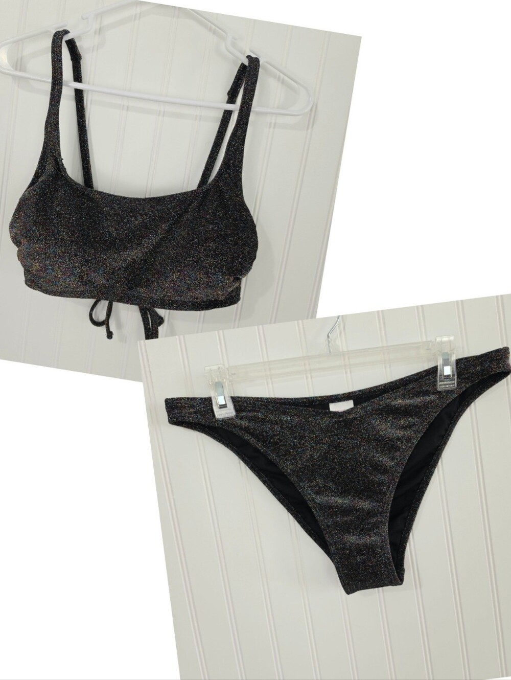 Xhilaration | NWOT Black Metallic Multicolor Bikini Size XL/D/DD